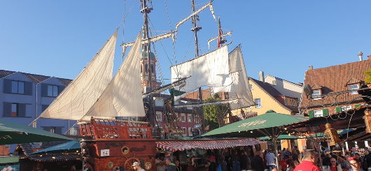 Die Hansekogge „Trudel“ in Offenburg 2021